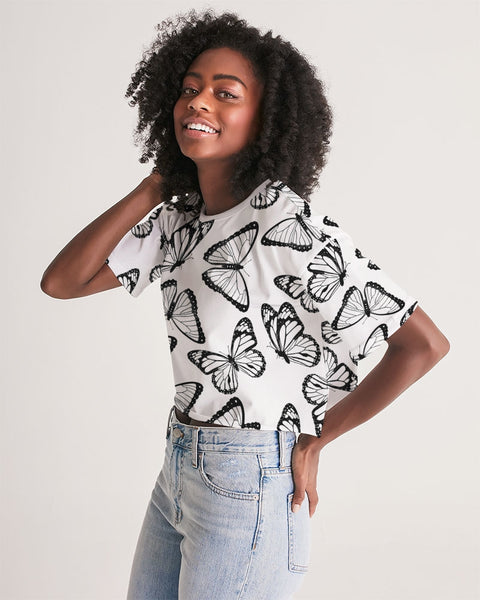 The Butterfly Women's Lounge Cropped Tee