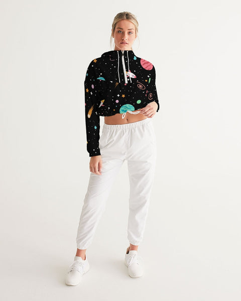 Out of This World Women's Cropped Windbreaker