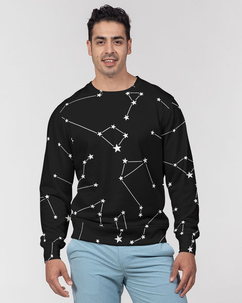 Written in the Stars Men's Classic French Terry Crewneck Pullover
