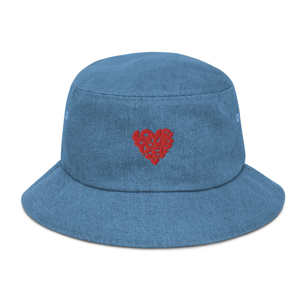 Love Yourself Denim Bucket hat