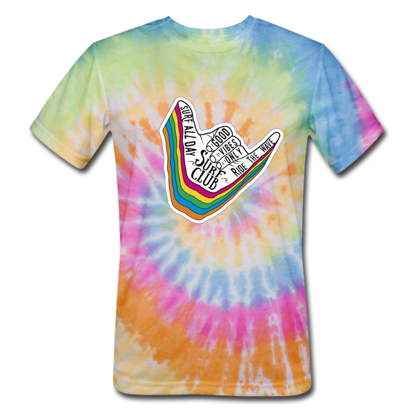 Hang Loose Unisex Tie Dye T-Shirt - rainbow